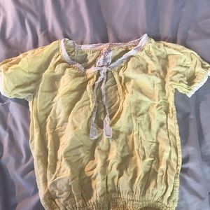 yellow free people blouse
